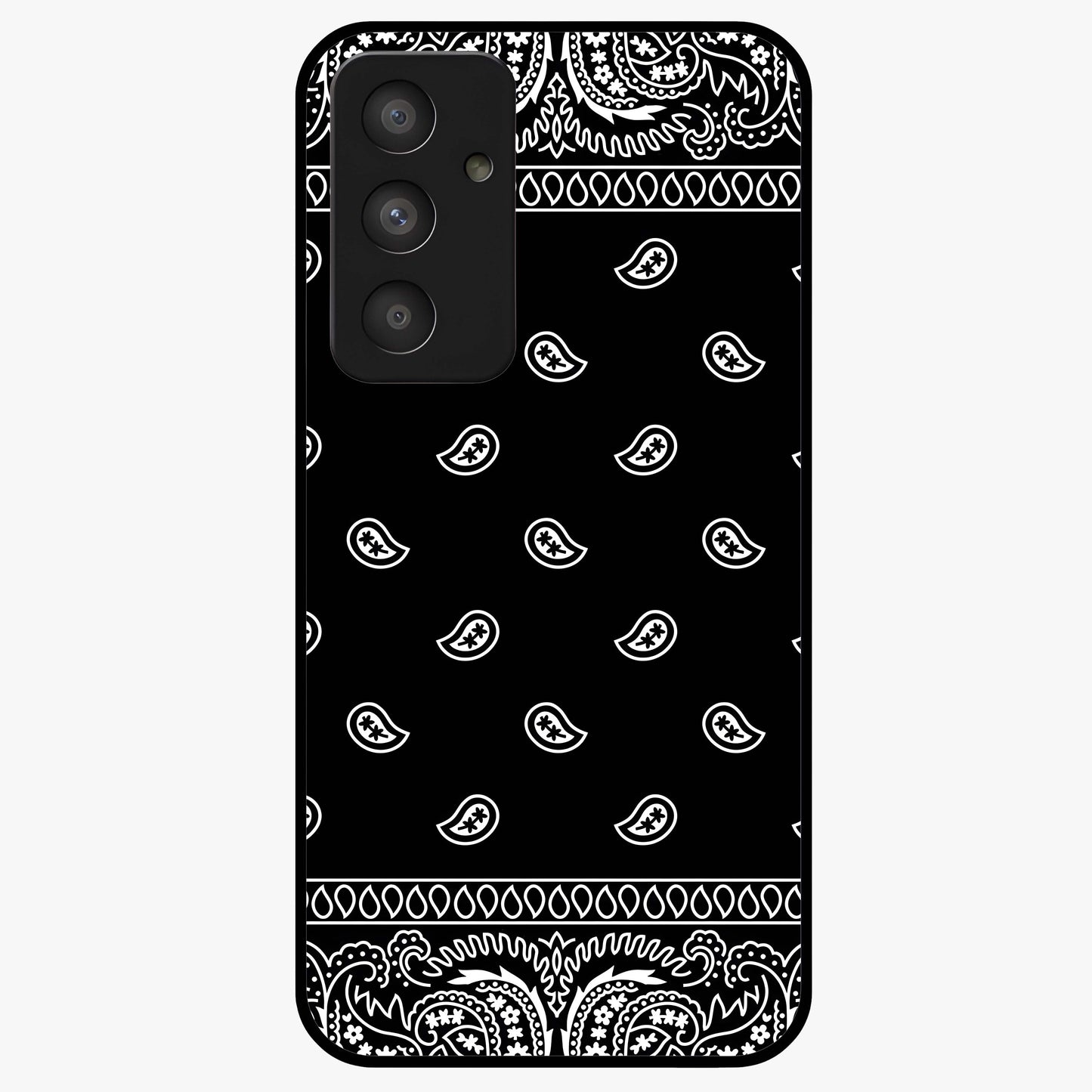 Retro Rebel Threads Glass Case showing flat back view with vintage street style artwork and glossy glass finish.