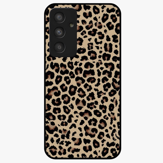 Savage Chic Pattern Glass Case showing flat back view with stylish patterned artwork and glossy glass finish.