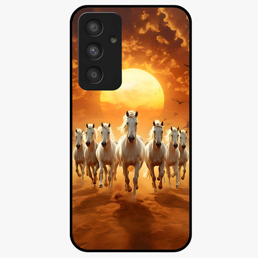Wild Sunset Majesty Glass Case showing flat back view with majestic sunset landscape artwork and glossy glass finish.