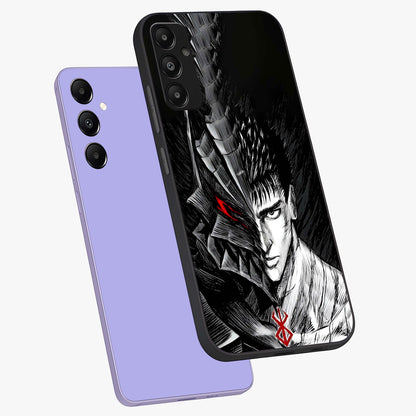 Berserker Blood Oath Glass Case displayed in angled mockup highlighting dark fantasy graphic design and powerful theme.
