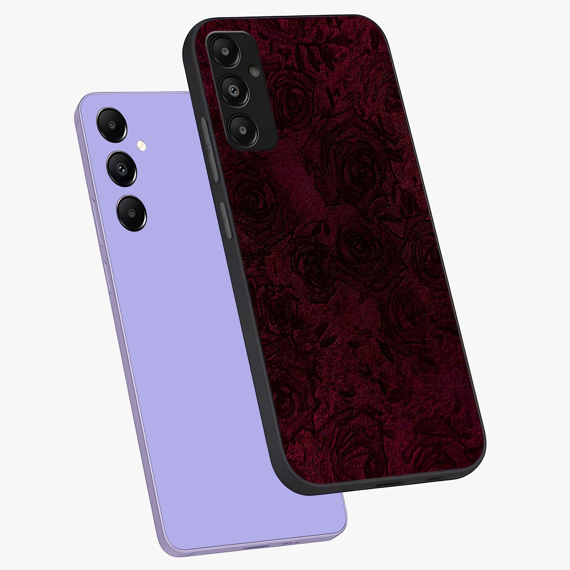 Crimson Fade Flow Glass Case displayed in angled mockup highlighting smooth gradient design with modern aesthetic style.
