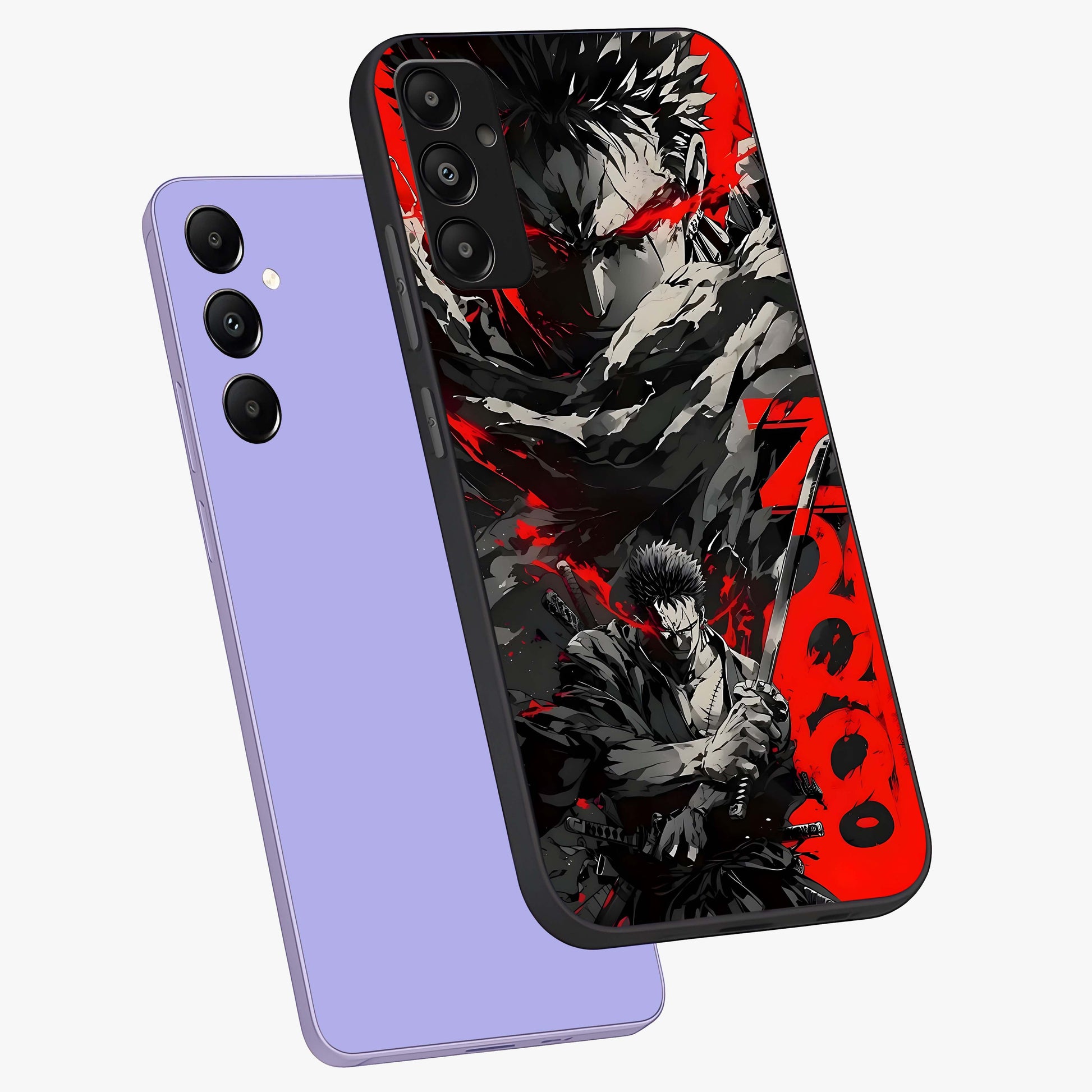 Demon Sword Resolve Glass Case displayed in angled mockup highlighting powerful demon sword illustration with dark fantasy aesthetic.