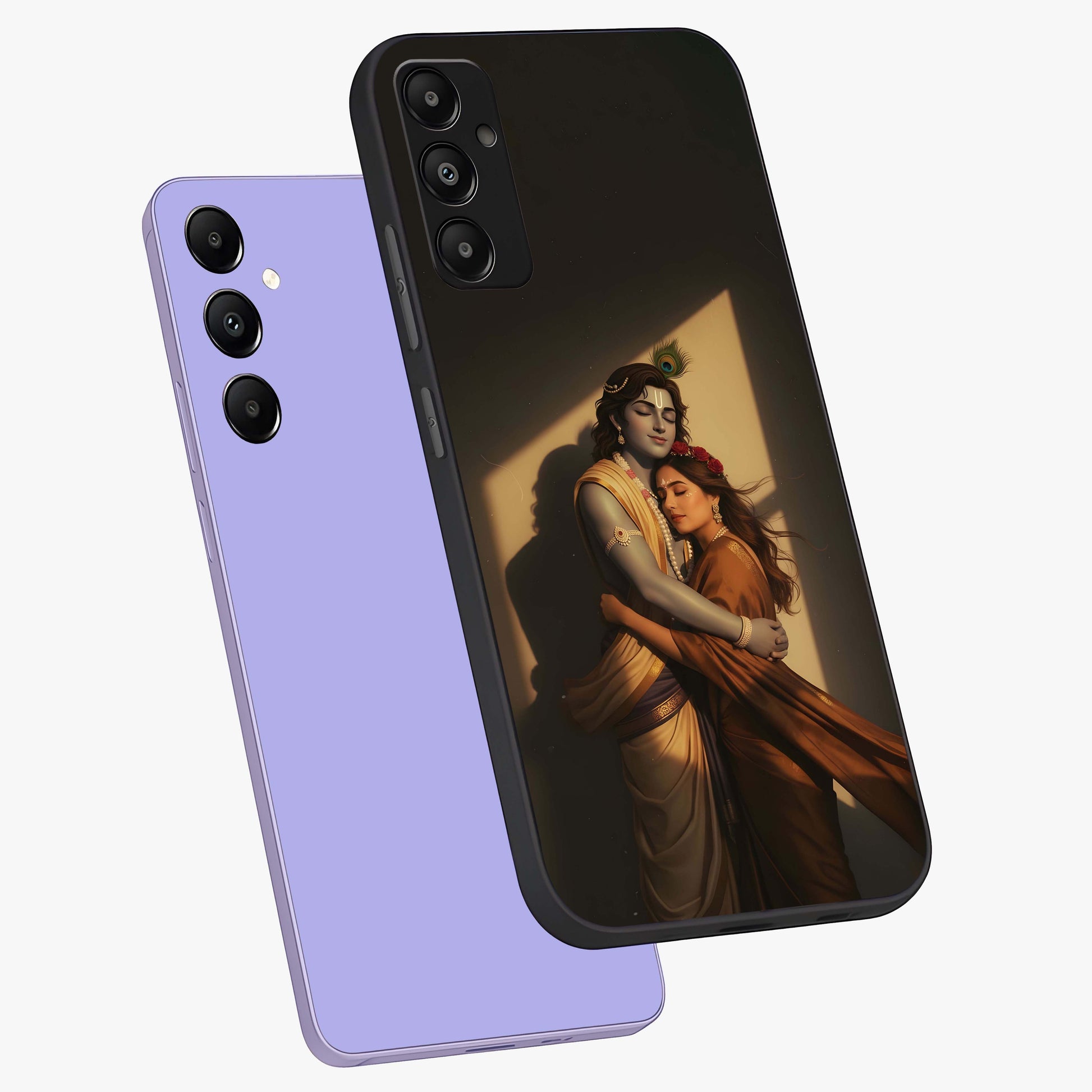 Divine Eternal Love Glass Case displayed in angled mockup highlighting elegant divine inspired design with peaceful aesthetic.