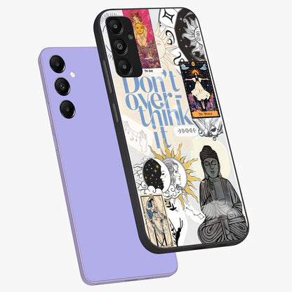 Ethereal Thoughts Glass Case displayed in angled mockup highlighting soft abstract design with calm ethereal aesthetic.