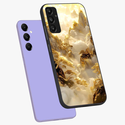 Gates Of Illumination Glass Case displayed in angled mockup highlighting radiant portal inspired design with fantasy aesthetic.