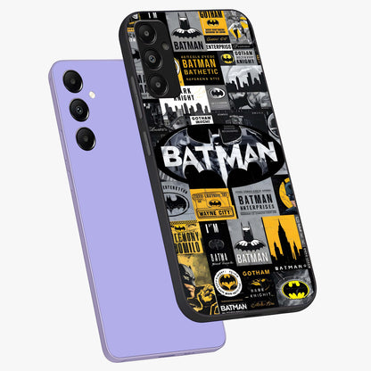 Knight Gotham Rise Glass Case displayed in angled mockup highlighting powerful knight silhouette design with dramatic aesthetic.