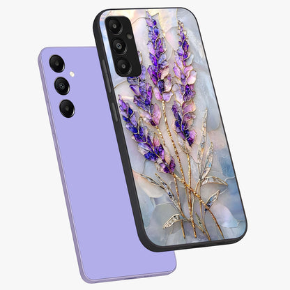 Lavender Dream Glow Glass Case displayed in angled mockup highlighting dreamy purple glow design with soft artistic style.