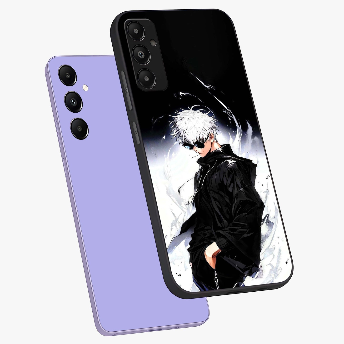 Limitless Shadow King Glass Case displayed in angled mockup highlighting dramatic dark hero design with intense aesthetic.