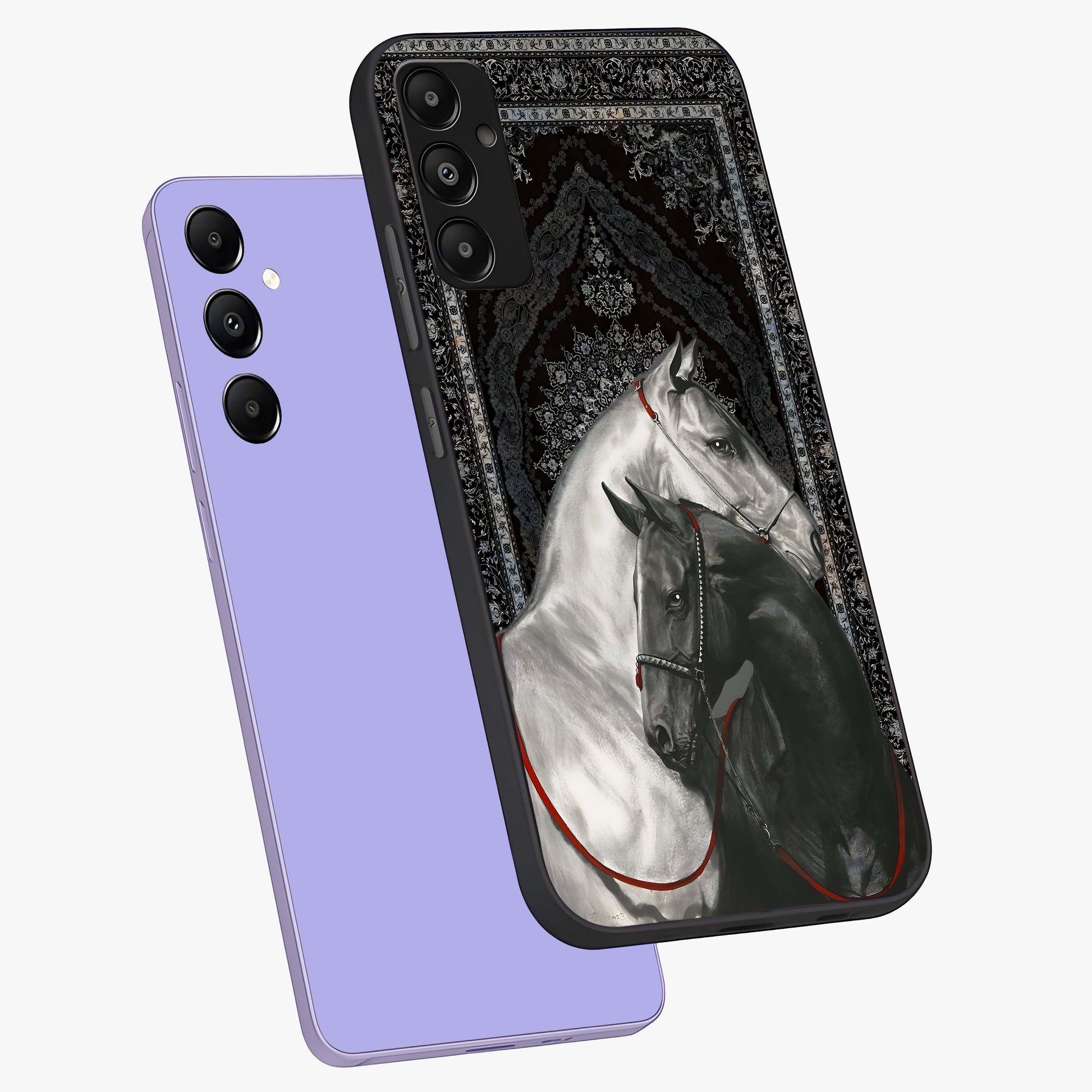 Majestic Ride Legacy Glass Case displayed in angled mockup highlighting sleek vehicle design with bold racing aesthetic.
