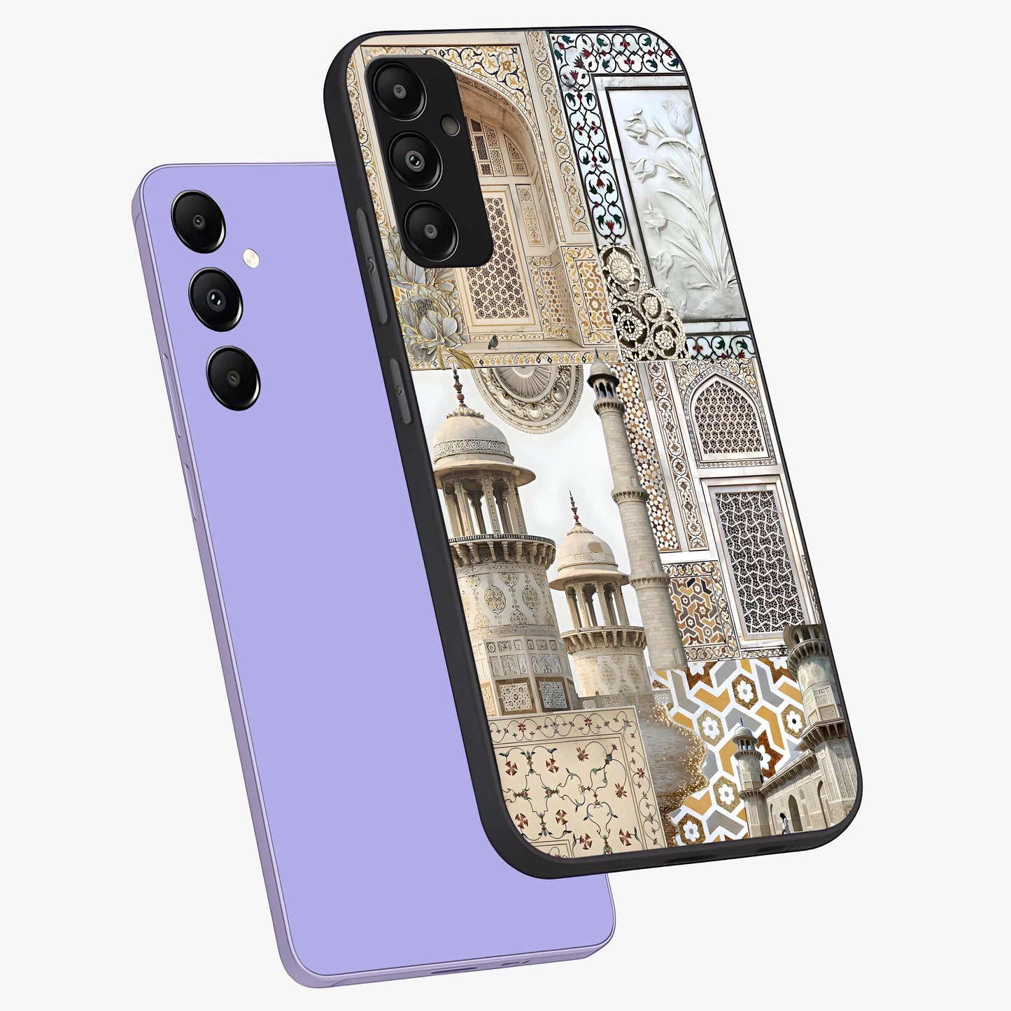 Mughal Marble Legacy Glass Case displayed in angled mockup highlighting elegant heritage marble artwork with royal aesthetic.