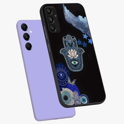 Mystic Hand Aura Glass Case displayed in angled mockup highlighting magical aura design with spiritual aesthetic style.