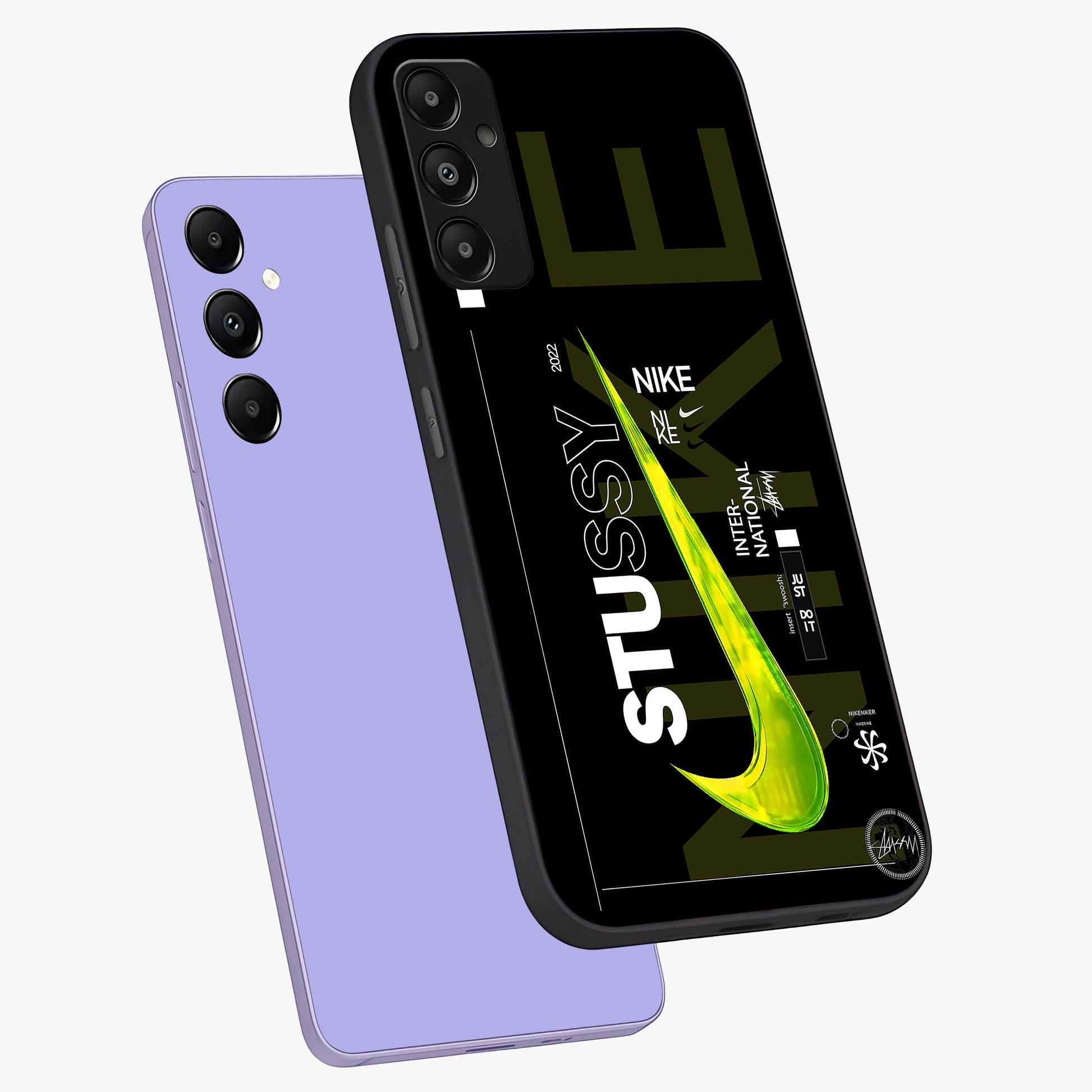Neon Street Edition Glass Case displayed in angled mockup highlighting vibrant urban design with bold street aesthetic.