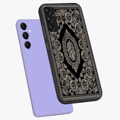 Noir Bloom Elegance Glass Case displayed in angled mockup highlighting refined flower design with stylish noir aesthetic.