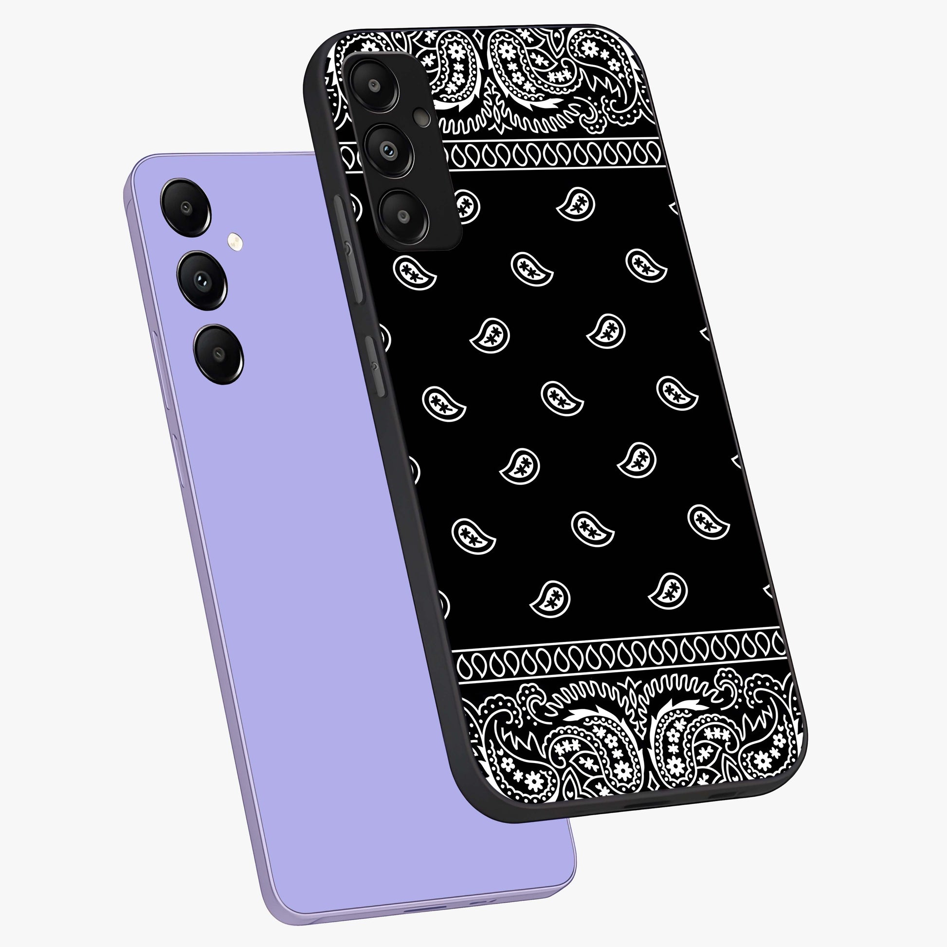 Retro Rebel Threads Glass Case displayed in angled mockup highlighting retro inspired graphic design with rebellious aesthetic.
