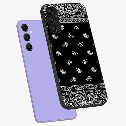 Retro Rebel Threads Glass Case displayed in angled mockup highlighting retro inspired graphic design with rebellious aesthetic.
