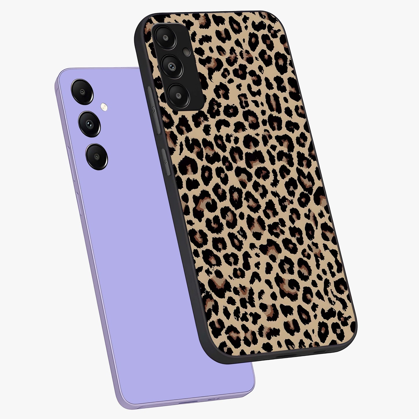 Savage Chic Pattern Glass Case displayed in angled mockup highlighting bold fashion inspired design with chic aesthetic.