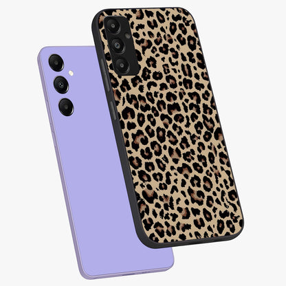 Savage Chic Pattern Glass Case displayed in angled mockup highlighting bold fashion inspired design with chic aesthetic.