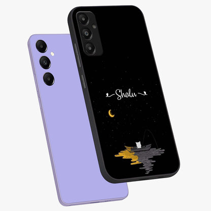 Silent Night Row Glass Case displayed in angled mockup highlighting peaceful evening design with dreamy night aesthetic.