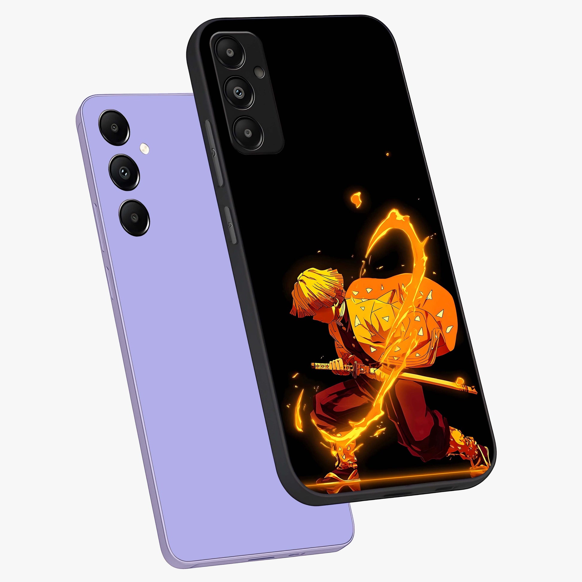 Thunder Flame Execution Glass Case displayed in angled mockup highlighting dramatic fire themed design with intense fantasy aesthetic.