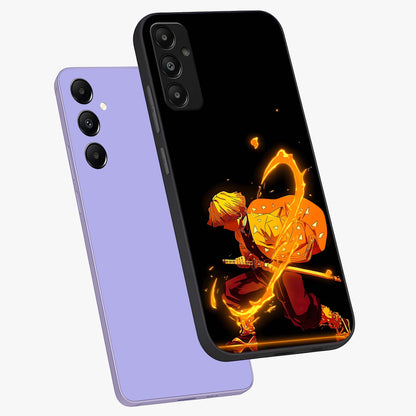 Thunder Flame Execution Glass Case displayed in angled mockup highlighting dramatic fire themed design with intense fantasy aesthetic.