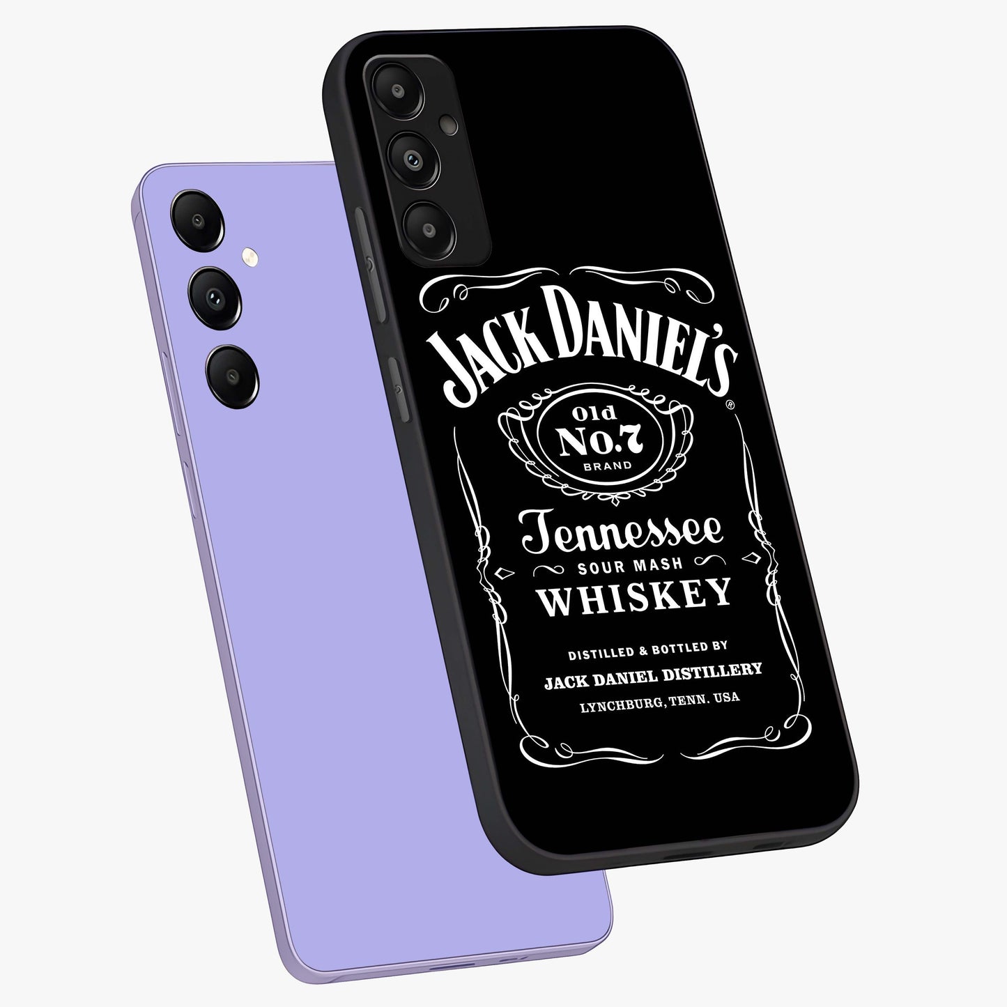 Vintage Whiskey Heritage Glass Case displayed in angled mockup highlighting retro beverage themed design with heritage aesthetic.