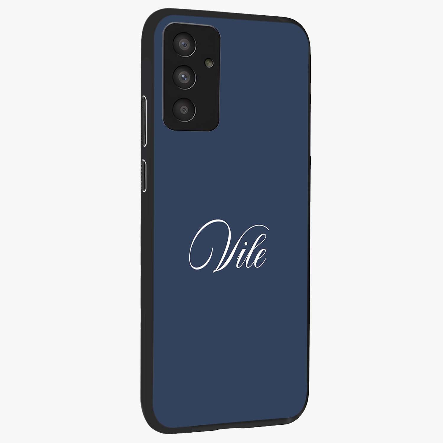 Blue Vintage Floral Pattern Glass Case displayed in angled mockup highlighting classic blue floral pattern and retro aesthetic design.