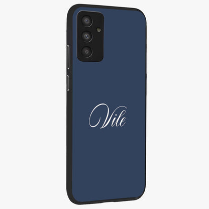 Blue Vintage Floral Pattern Glass Case displayed in angled mockup highlighting classic blue floral pattern and retro aesthetic design.