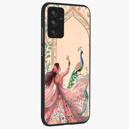 Royal Grace Muse Glass Case upright view showcasing stylish artistic artwork with sophisticated royal theme.