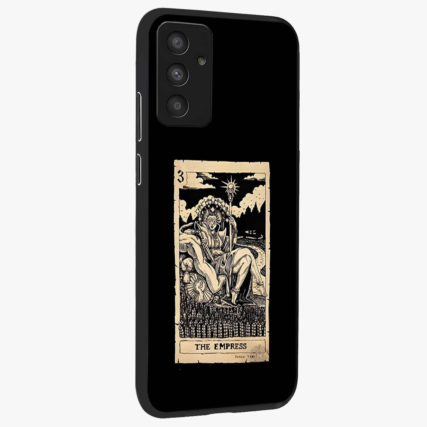 The Empress Glass Case upright view showcasing powerful empress themed artwork with luxurious artistic theme.