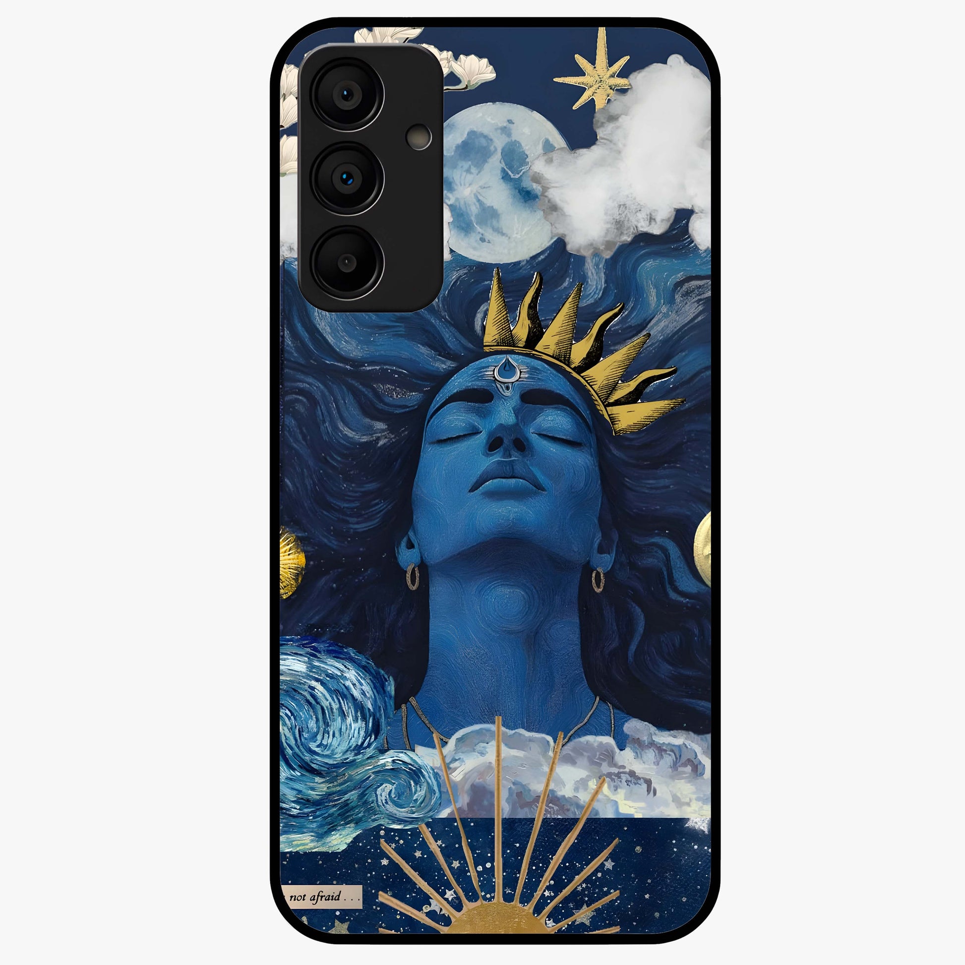 Aesthetic Lord Shiva Glass Case showing flat back view with divine Shiva artwork and glossy glass finish.