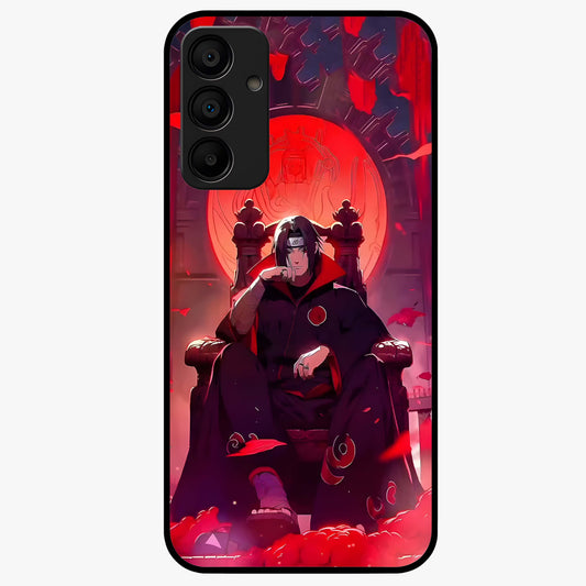 Blood Moon Sovereign Glass Case showing flat back view with mystical blood moon artwork and glossy glass finish.