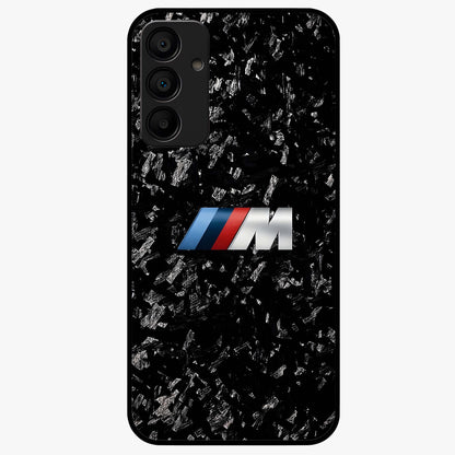 Carbon Speed Mark Glass Case showing flat back view with sporty carbon pattern artwork and glossy glass finish.