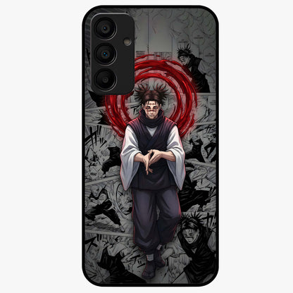 Cursed Ritual Ascension Glass Case showing flat back view with dark ritual themed artwork and glossy glass finish.