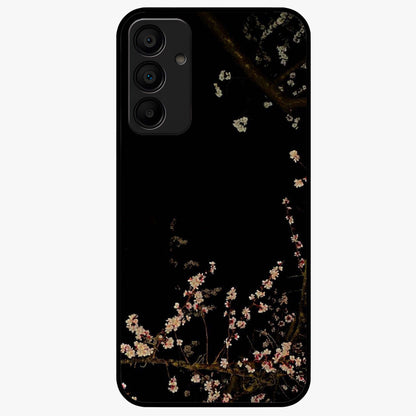 Petal Moon Light With Custom Name Glass Case showing flat back view with floral moonlight artwork and personalized name design.