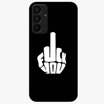 Rebel Mode On Glass Case showing flat back view with bold rebellious typography artwork and glossy glass finish.