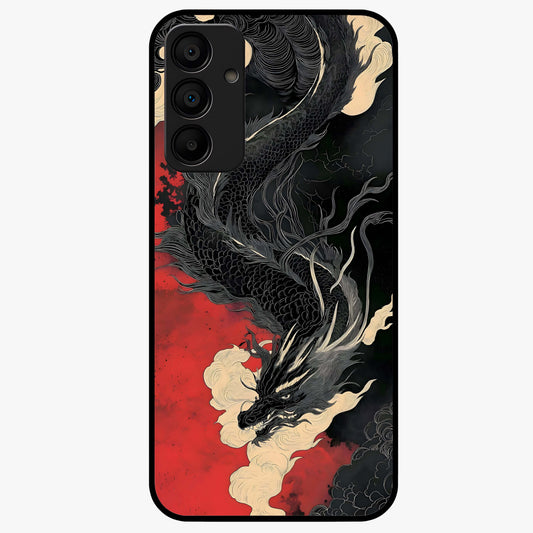 Shadow Dragon Fury Glass Case showing flat back view with fierce dragon artwork and glossy glass finish.