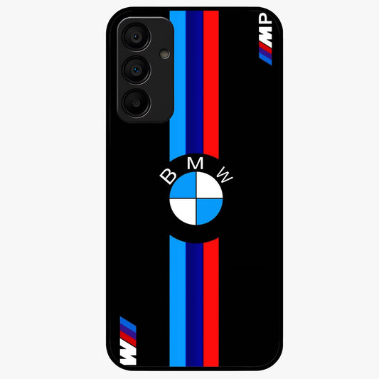 Turbo BMW Beast Glass Case showing flat back view with high performance sports car artwork and glossy glass finish.