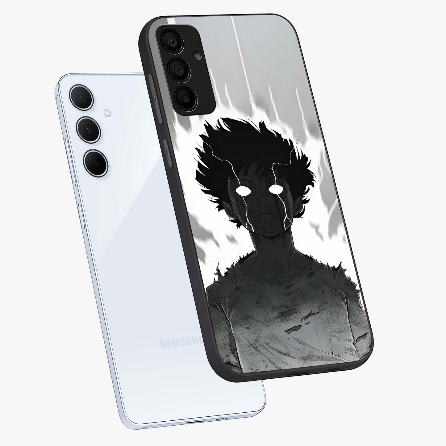 Awakened Inner Rage Glass Case displayed in angled mockup highlighting powerful graphic design and bold artistic theme.