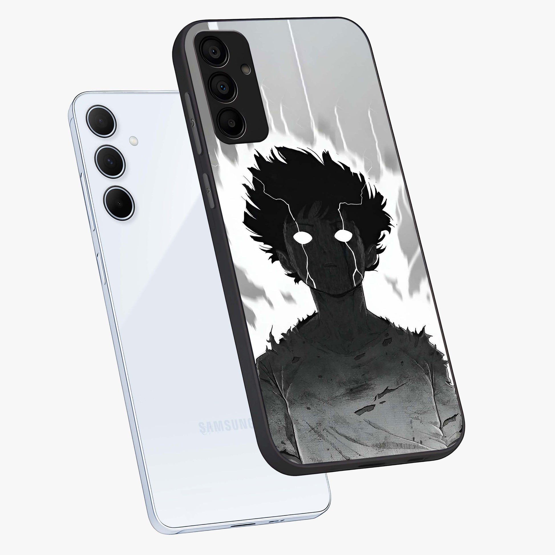 Awakened Inner Rage Glass Case displayed in angled mockup highlighting powerful graphic design and bold artistic theme.