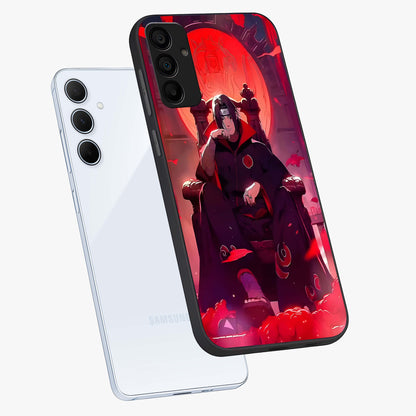 Blood Moon Sovereign Glass Case displayed in angled mockup highlighting dark celestial moon design and dramatic theme.
