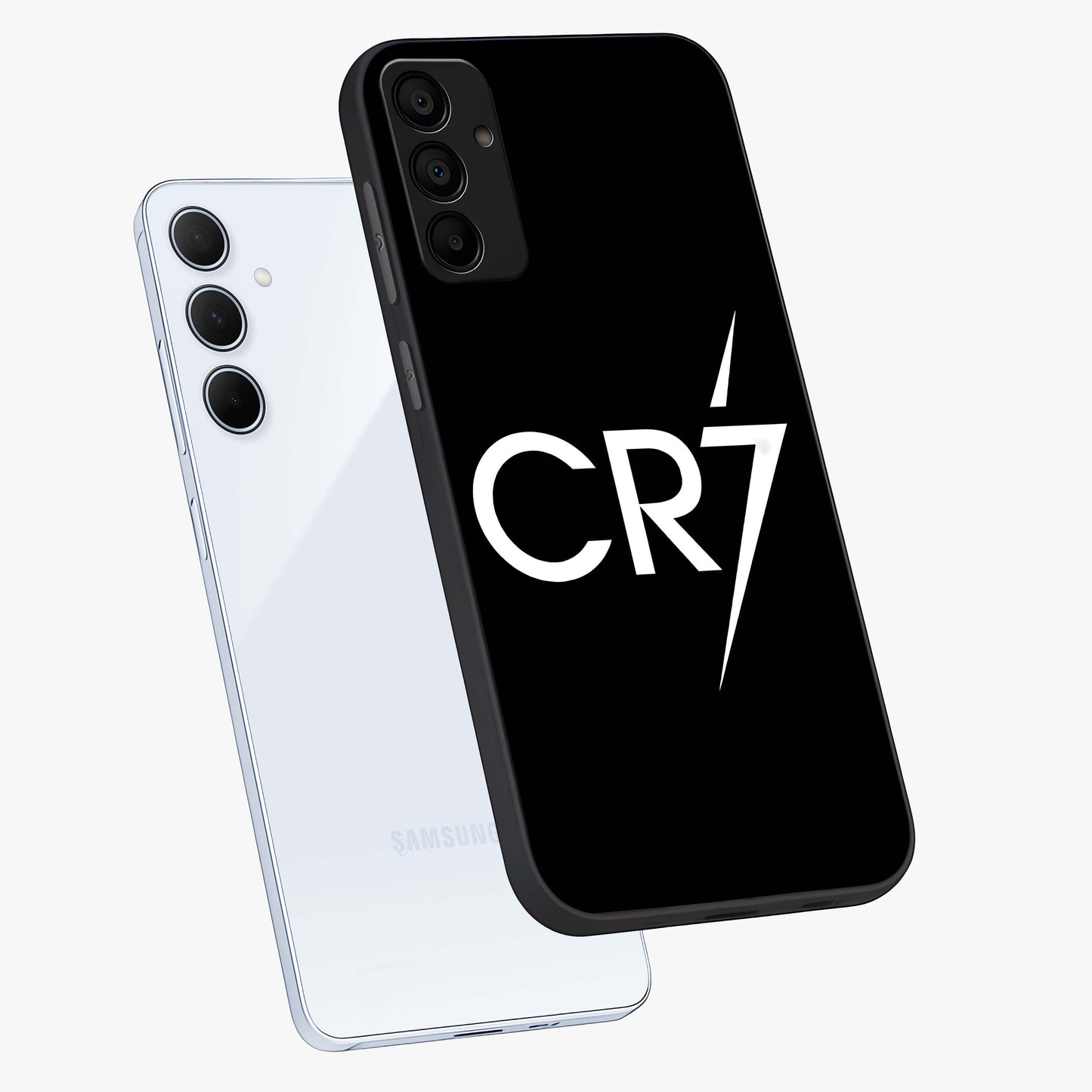 Cr7 Elite Strike Glass Case displayed in angled mockup highlighting powerful sports graphic with bold athletic theme.