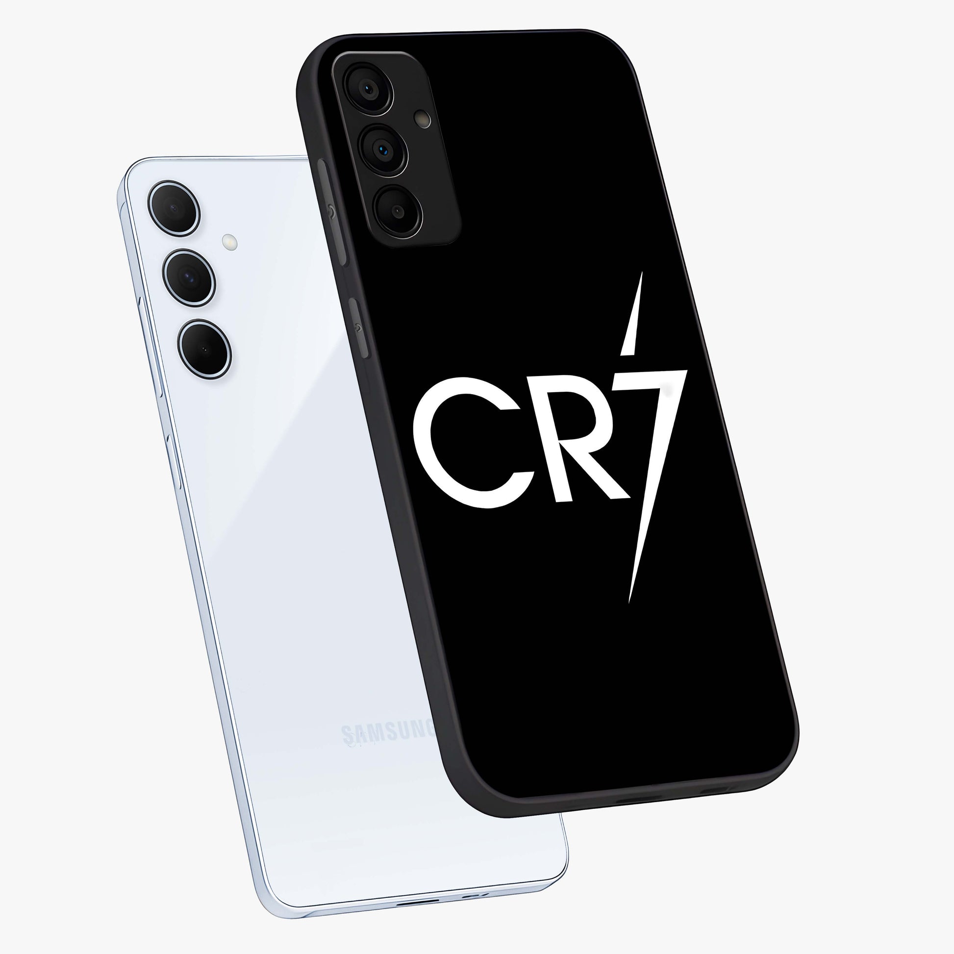 Cr7 Elite Strike Glass Case displayed in angled mockup highlighting powerful sports graphic with bold athletic theme.