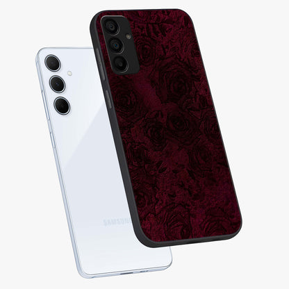 Crimson Fade Flow Glass Case displayed in angled mockup highlighting smooth gradient design with modern aesthetic style.