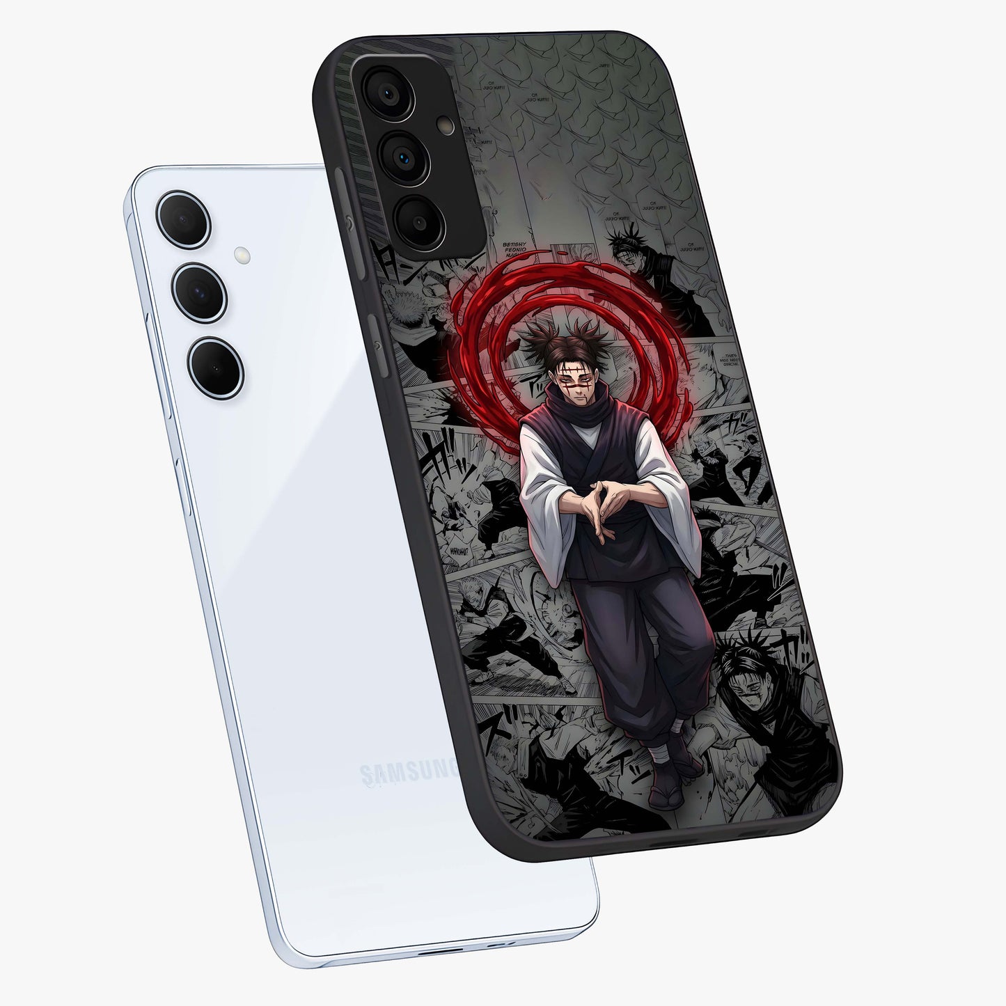 Cursed Ritual Ascension Glass Case displayed in angled mockup highlighting mystical ritual illustration with supernatural aesthetic.