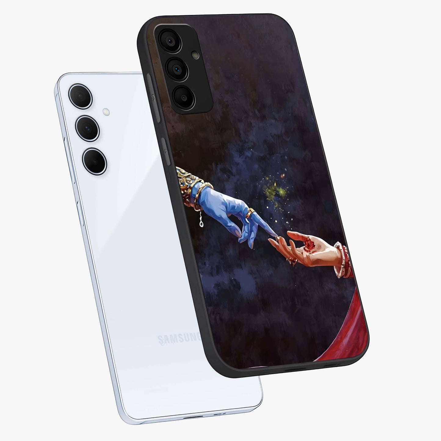 Divine Touch Eternal Glass Case displayed in angled mockup highlighting elegant divine inspired design with calm aesthetic style.