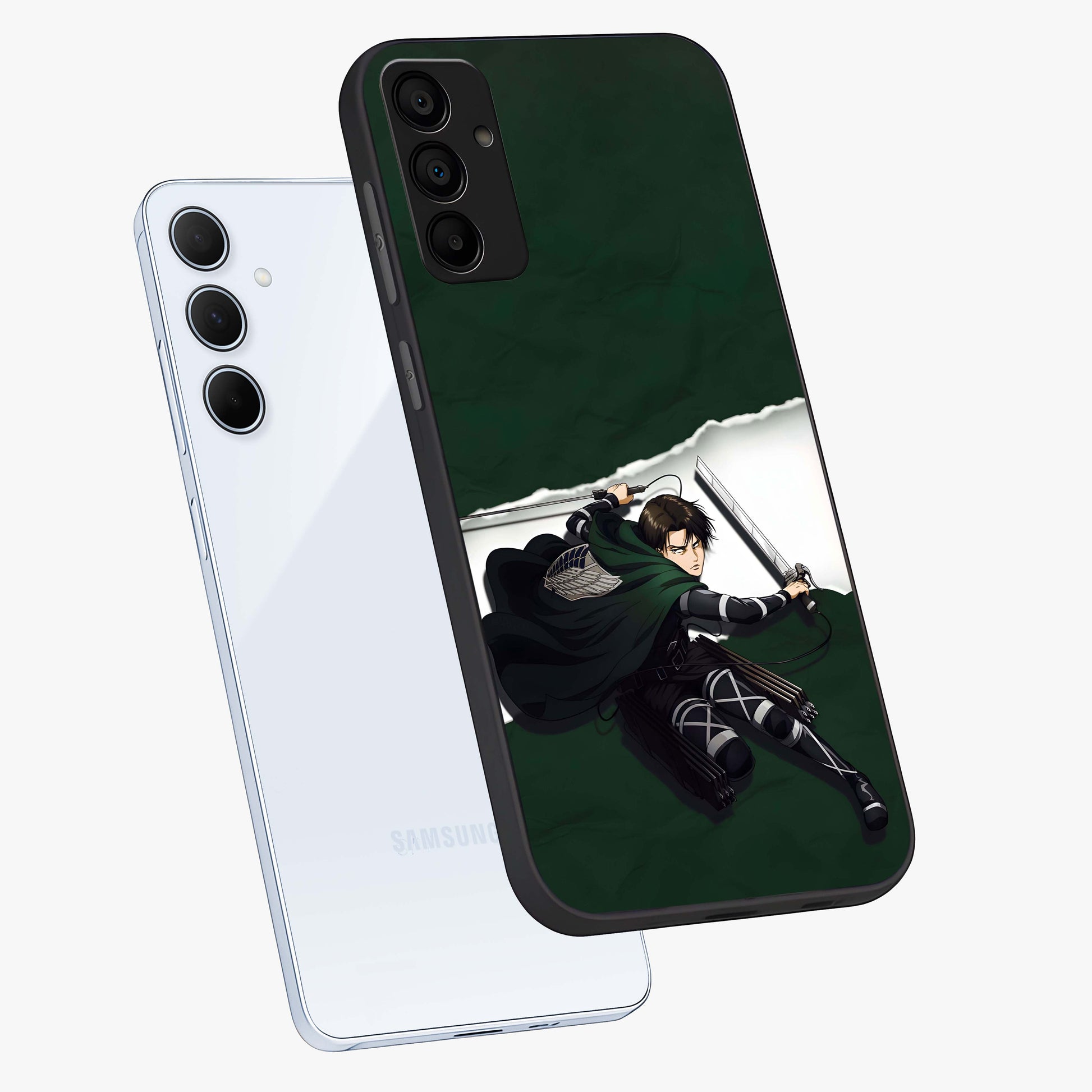 Emerald War Vanguard Glass Case displayed in angled mockup highlighting intense battle inspired design with emerald tone aesthetic.