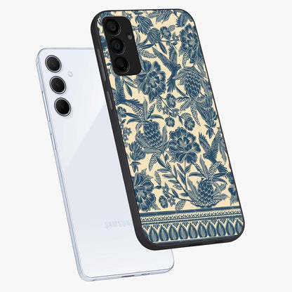 Heirloom Wild Bloom Glass Case displayed in angled mockup highlighting botanical bloom design with classic aesthetic style.