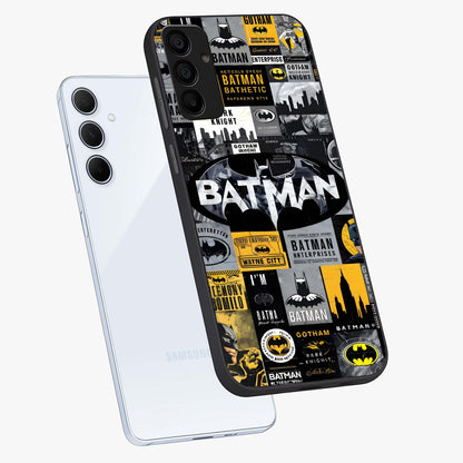 Knight Gotham Rise Glass Case displayed in angled mockup highlighting powerful knight silhouette design with dramatic aesthetic.