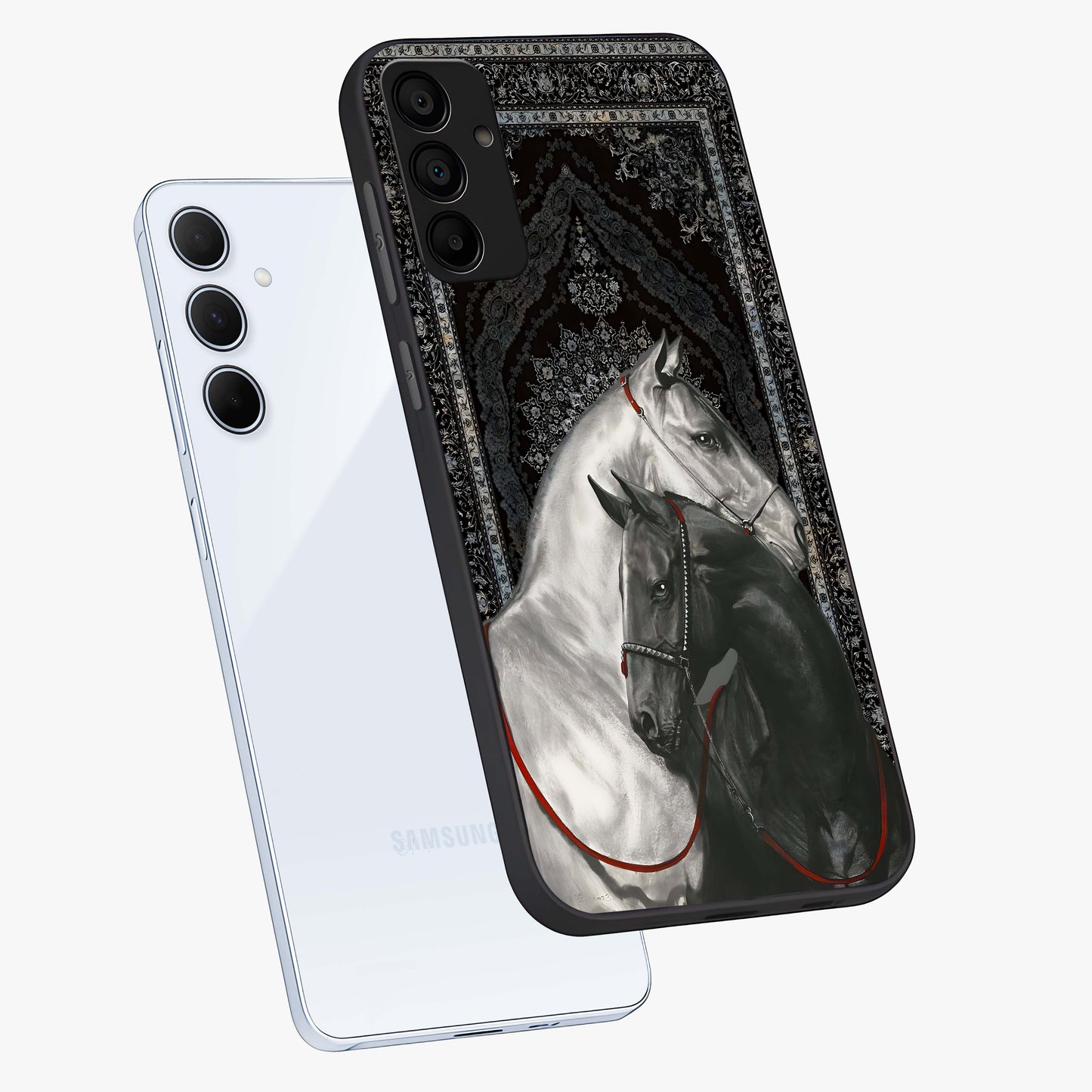 Majestic Ride Legacy Glass Case displayed in angled mockup highlighting sleek vehicle design with bold racing aesthetic.