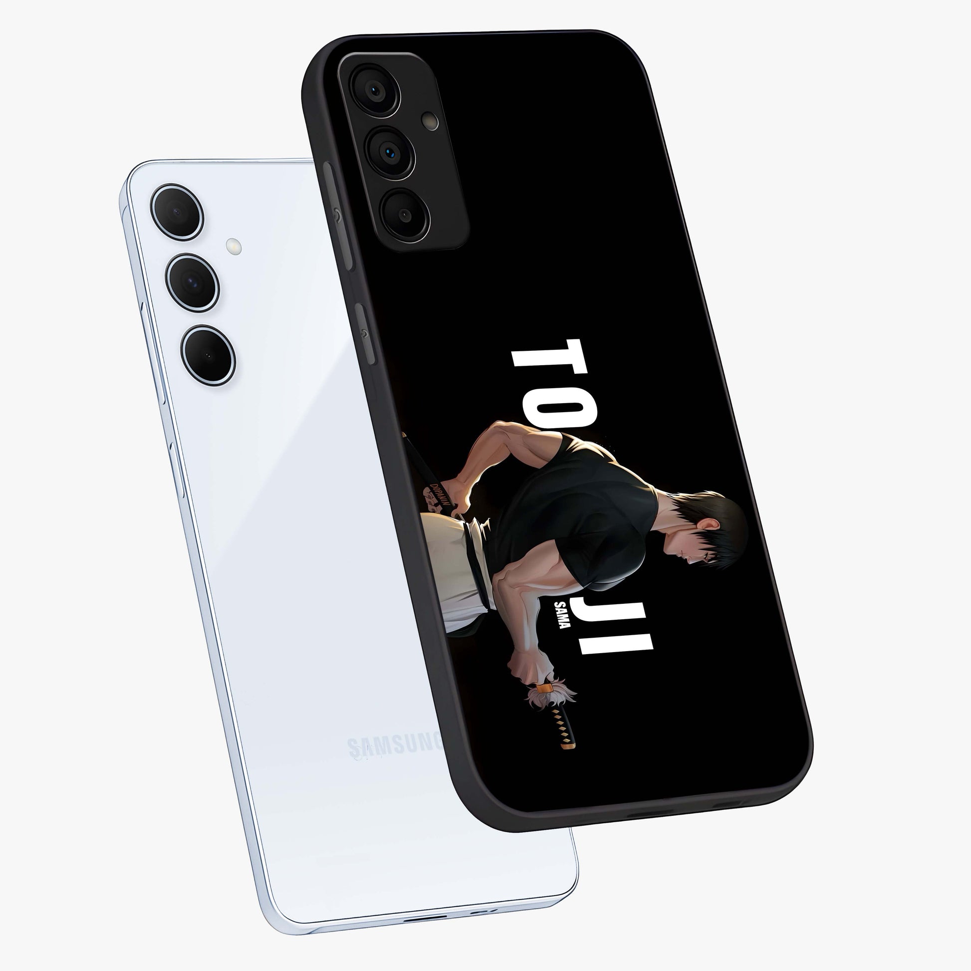 Midnight Blade Resolve Glass Case displayed in angled mockup highlighting powerful blade illustration with dramatic dark aesthetic.